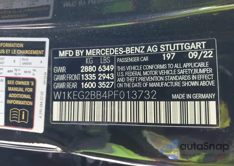 2023 Mercedes-Benz Eqe 350 из США, поврежденный, VIN W1KEG2BB4PF013732